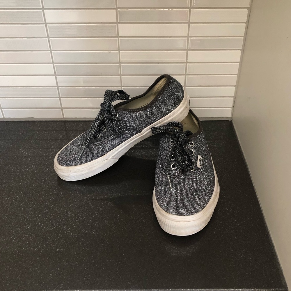 Vans kids silver lace up sneakers - Picture 2 of 8